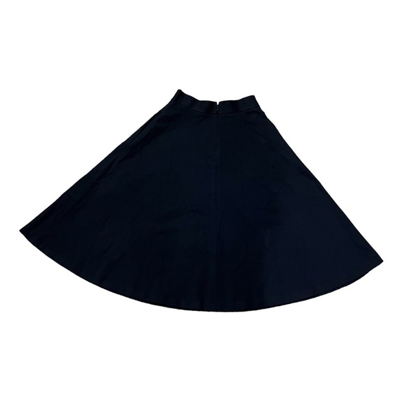 Banana Republic Black Midi Swing Skirt Size 4 Women’s - Picture 3 of 5